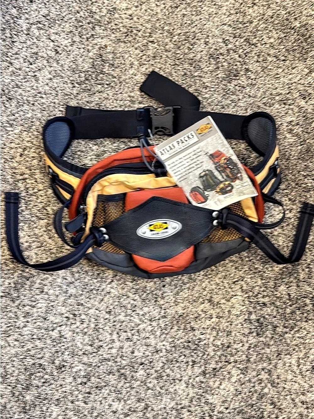 Vintage Atlas Snow-Shoe Co. Waist Pack NWT - Rust / Yellow Lumbar Bag Gorpcore